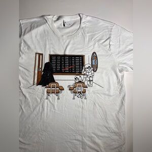 White Graphic T-Shirt with Star Wars Design